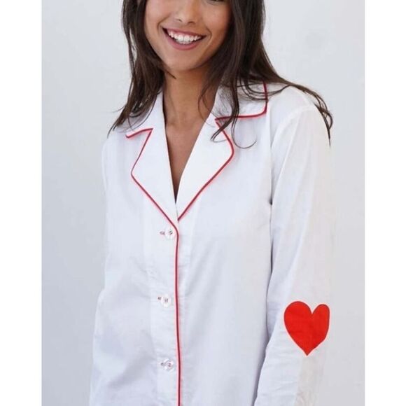 TOSS Designs Red Heart Nightshirt Women's Sz. S/M - Picture 2 of 9